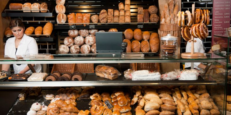 Bakery products using candied fruits nuts and food ingredients